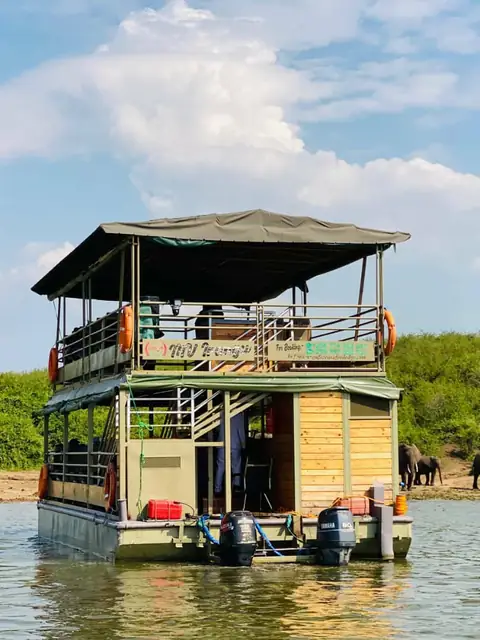 A safari boat ready for adventure